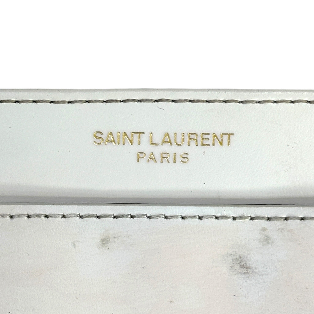 Saint Laurent Solferino Small Satchel White Smooth Leather