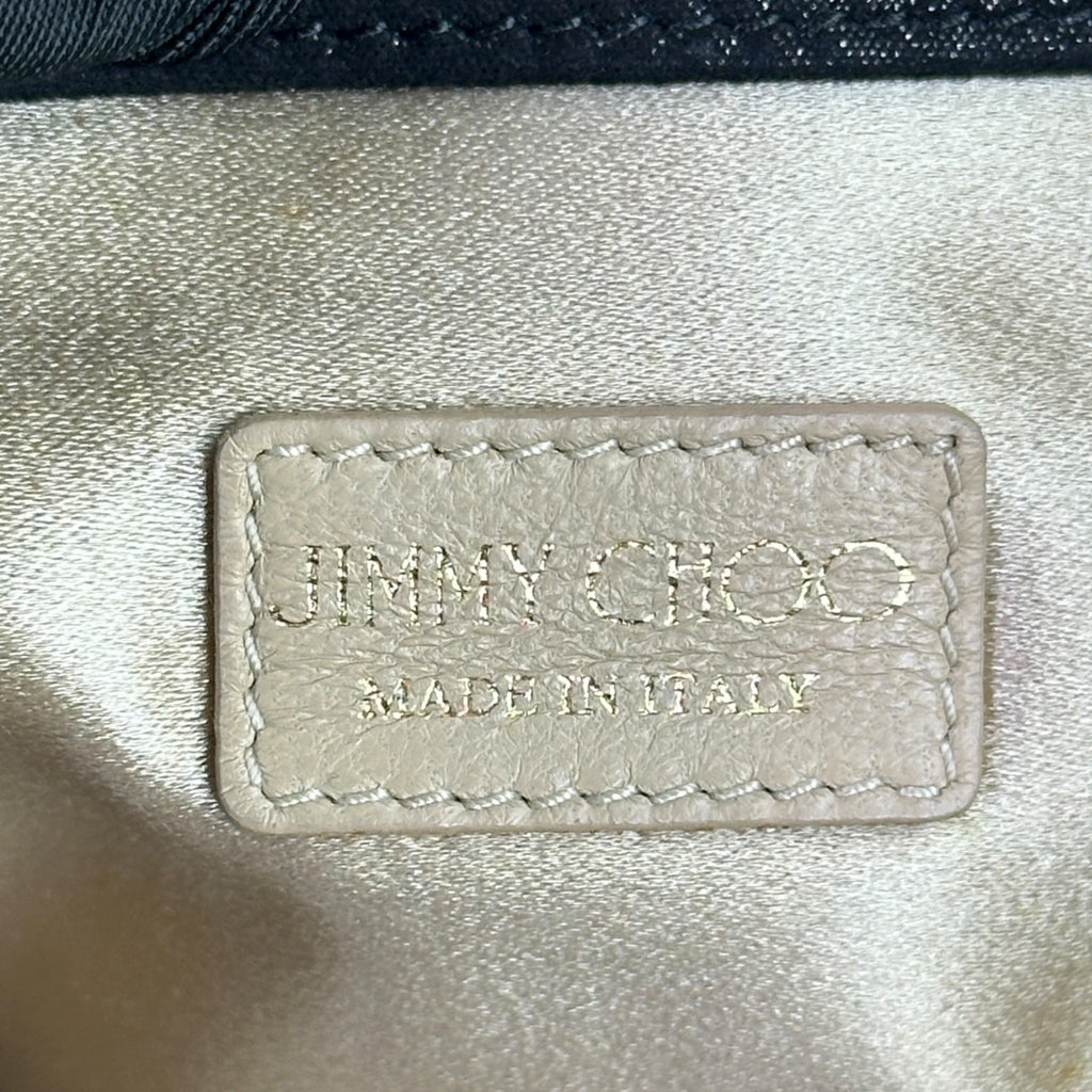 Jimmy Choo Chandra Clutch Black Shimmering Leather