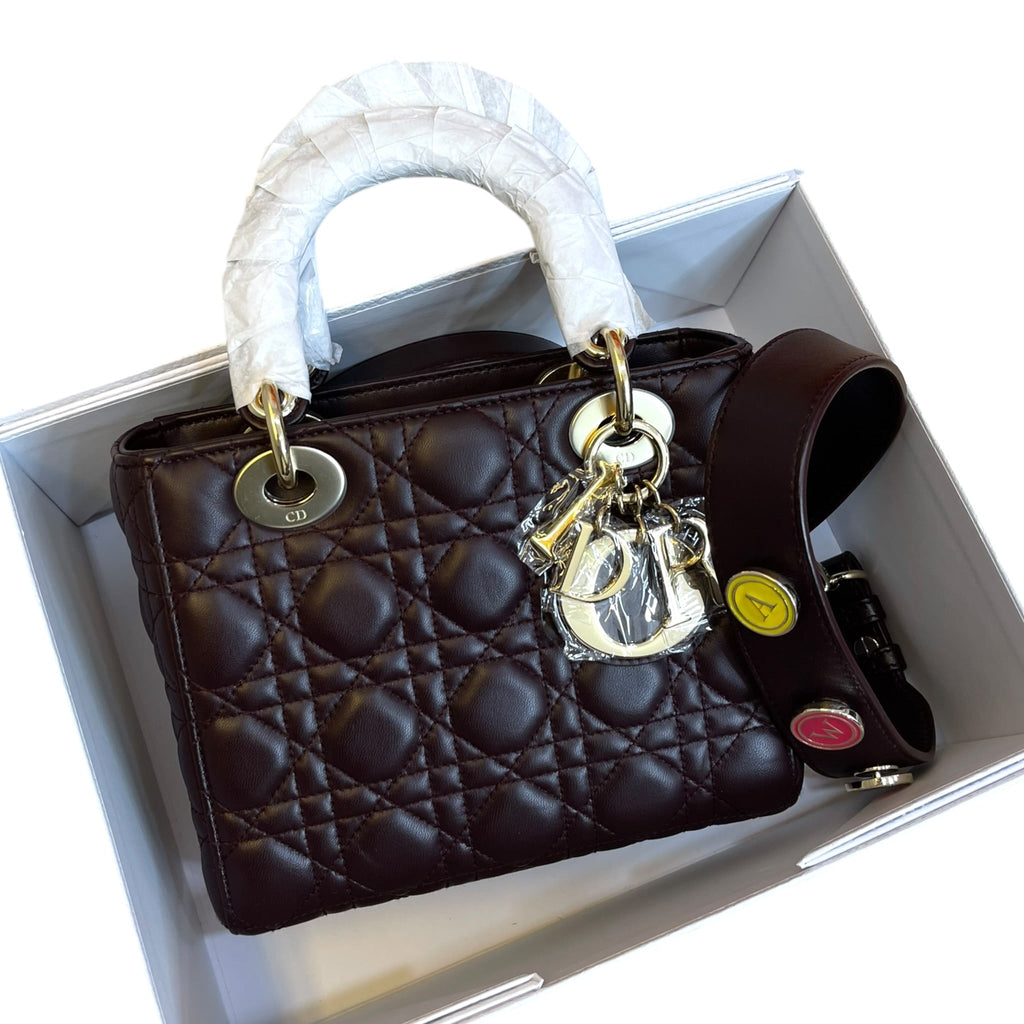 Lady Dior Small Burgundy