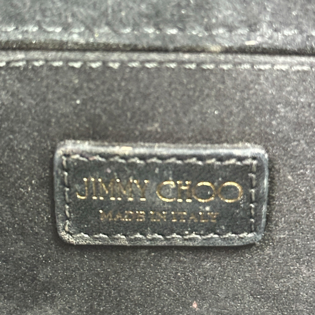 Jimmy Choo Candy Clutch Crinkled Gold Glitter Acrylic