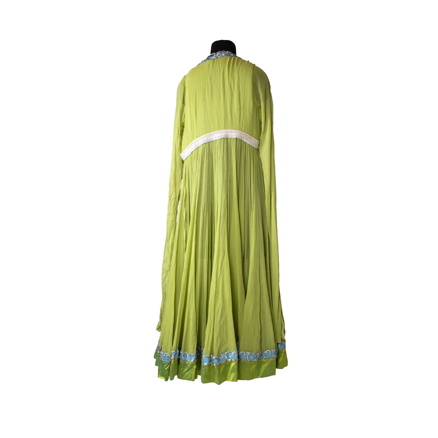 Anamika Khanna Green Open Gown With Pants