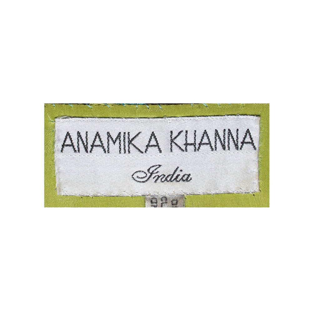 Anamika Khanna Green Open Gown With Pants