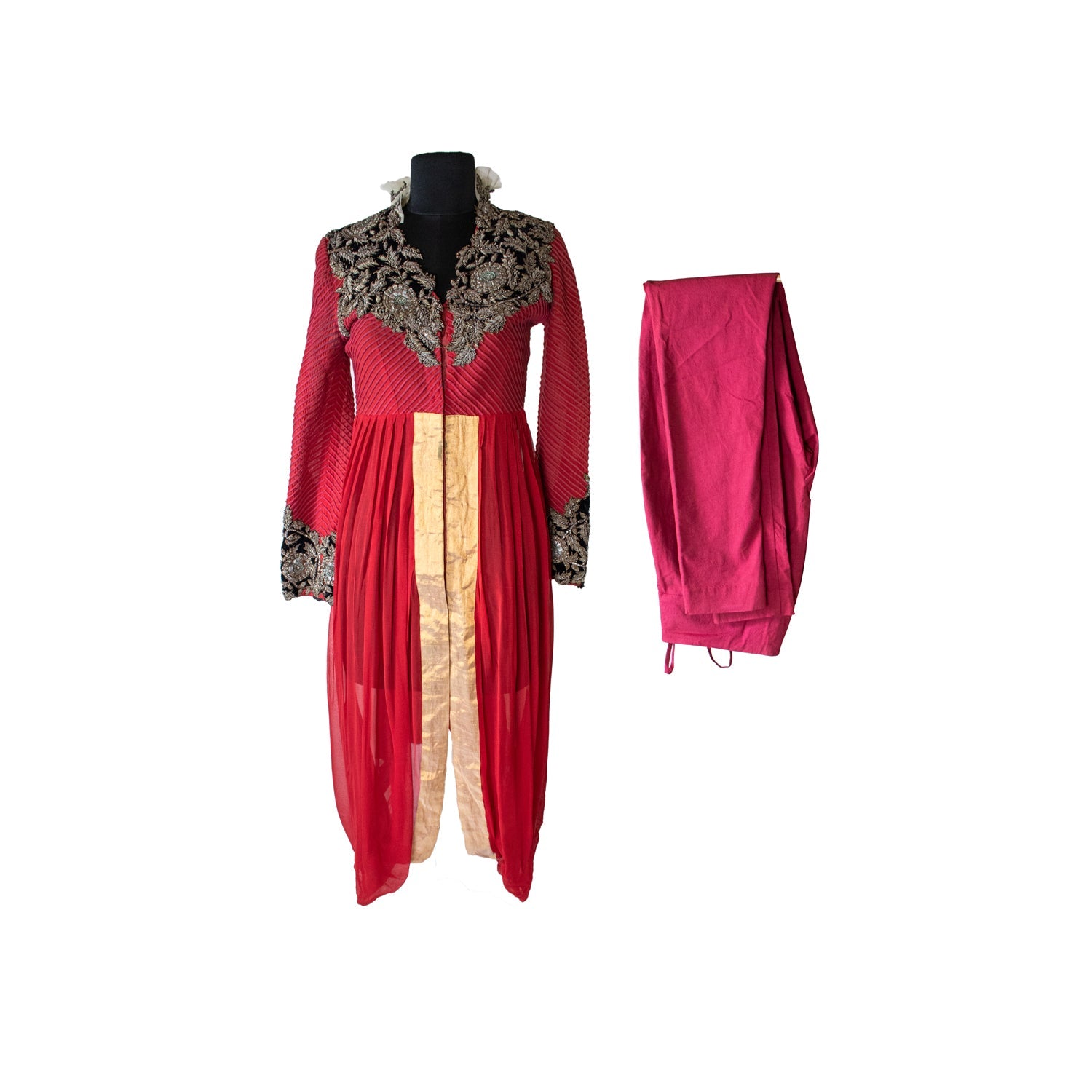 Anamika Khanna Red embellished kurta with pants