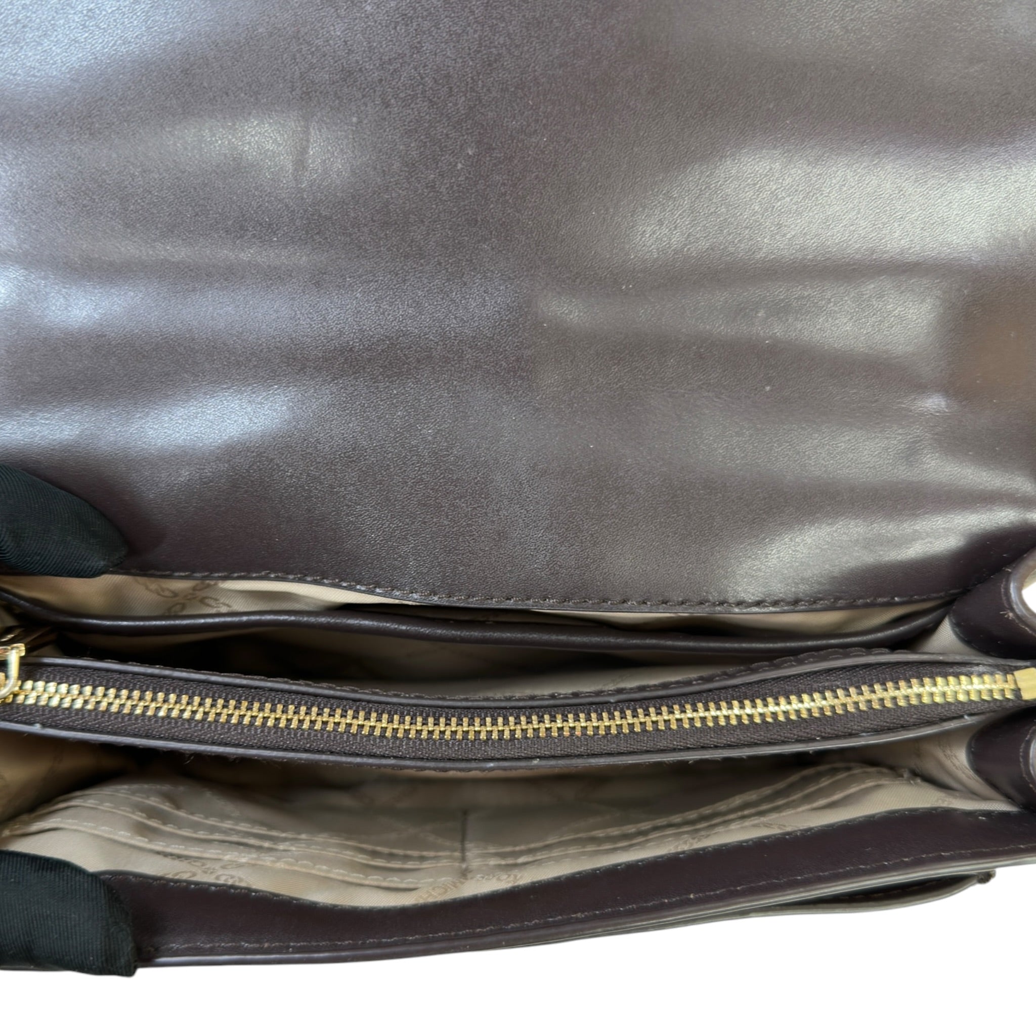 Michael Kors Jade Brand Print Sling Bag Brown Monogram Canvas