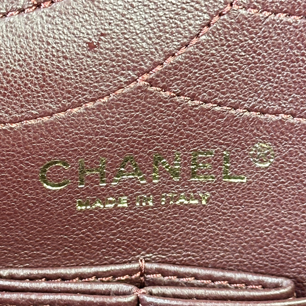 Chanel 2.55 Shoulder Bag Black Quilted Aged Calfskin