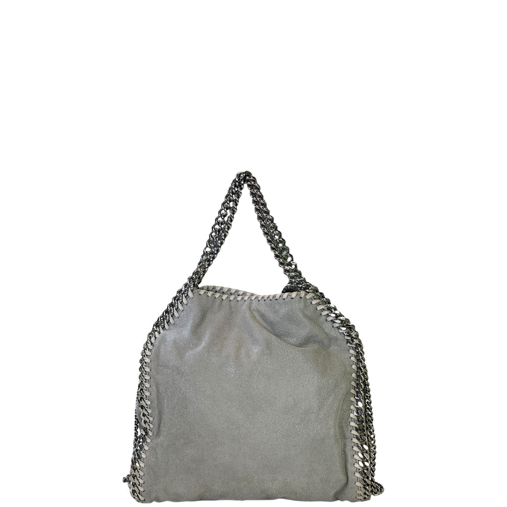 Stella McCartney Falabella Fold-Over Tote Small Light Grey