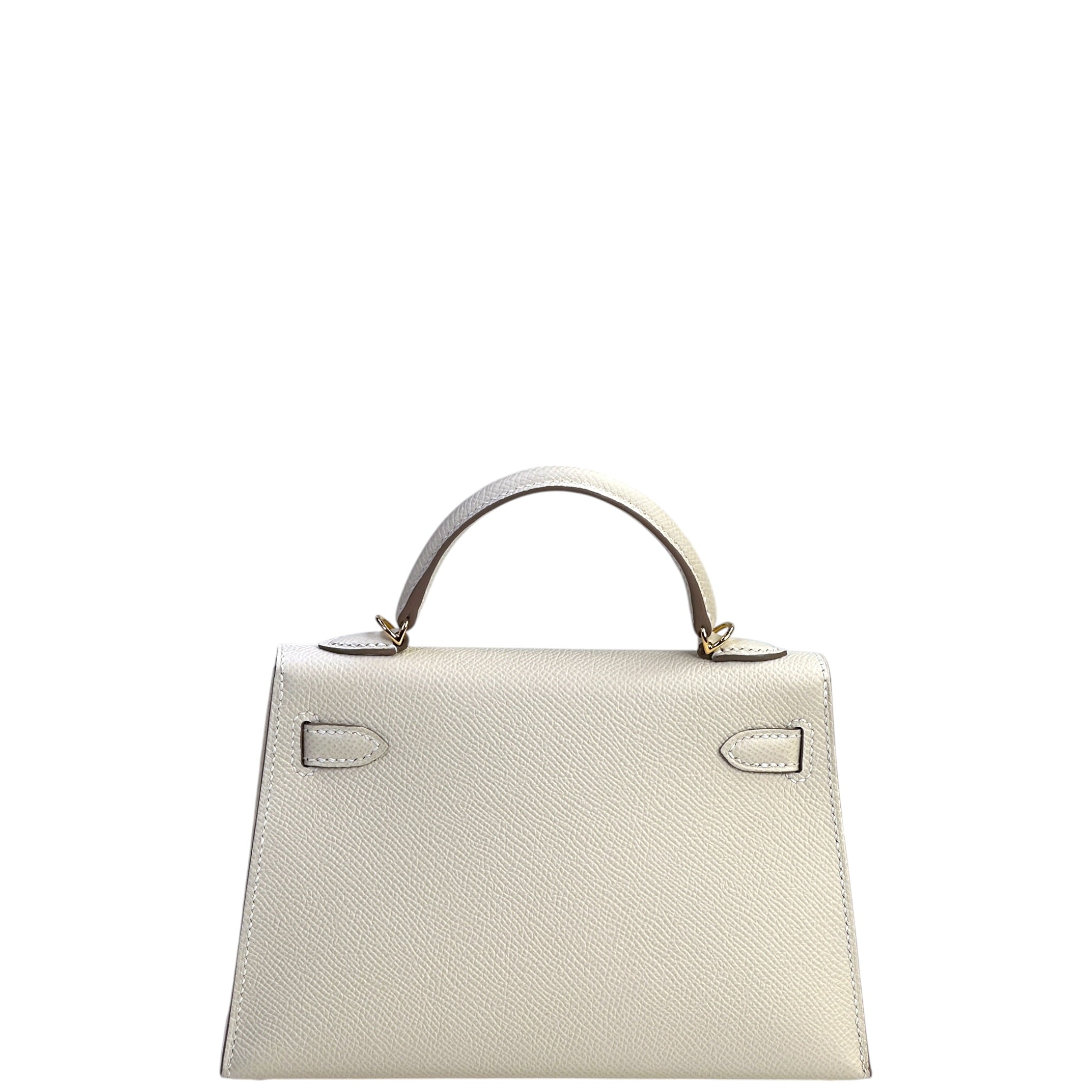 Hermès Mini Kelly 20 Craie Epsom GHW (K20)