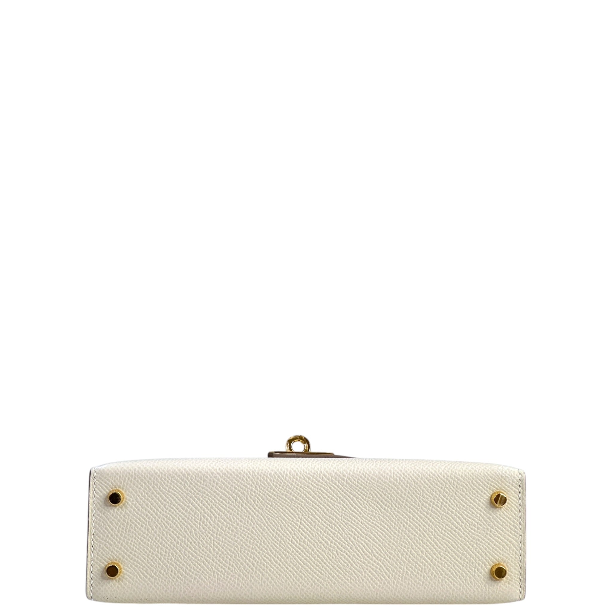 Hermès Mini Kelly 20 Craie Epsom GHW (K20)