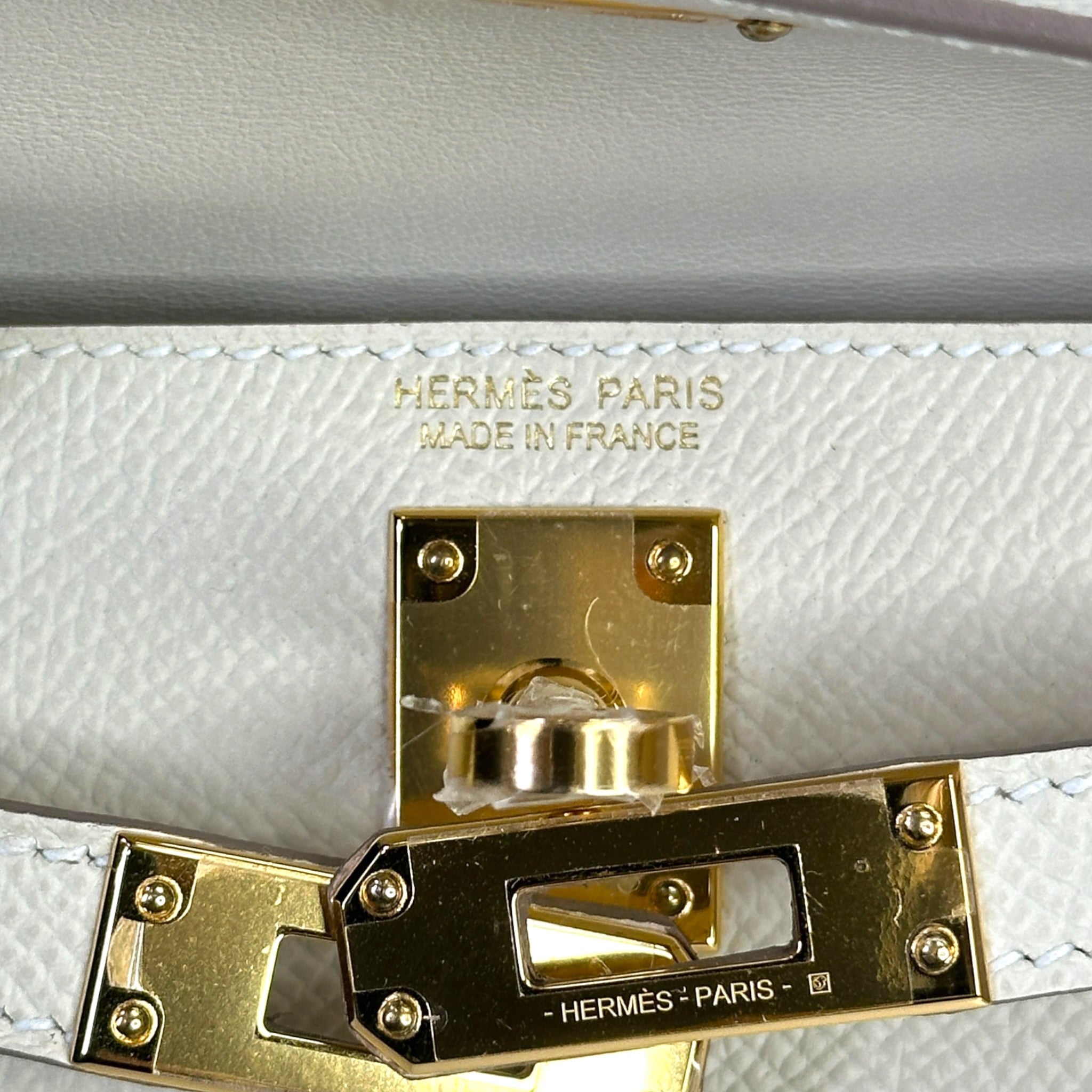 Hermès Mini Kelly 20 Craie Epsom GHW (K20)