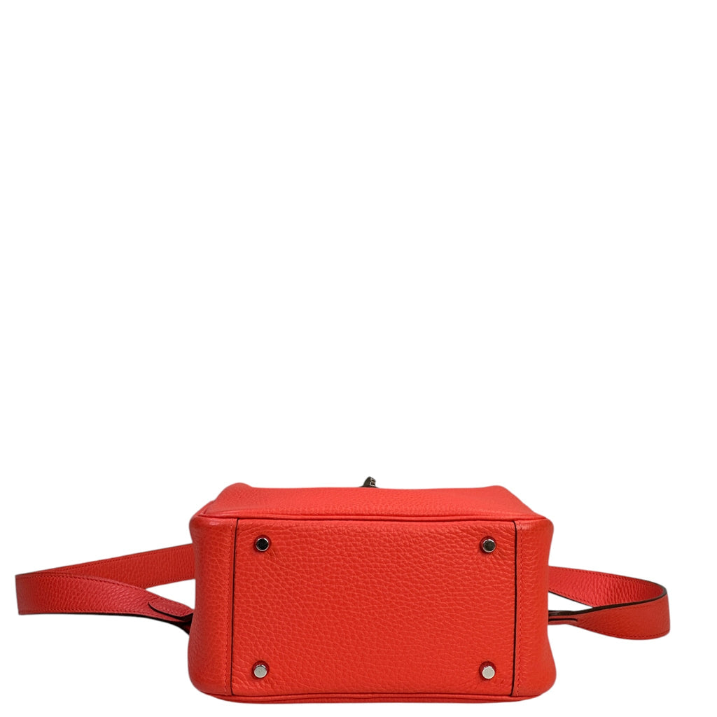Hermès Lindy Mini Orange Field Taurillon Clemence PHW