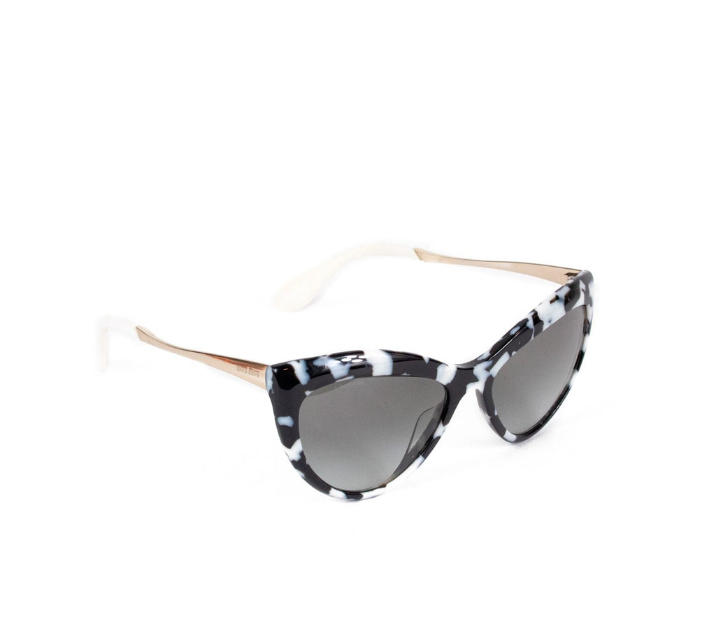 Black & White Cat Print Sunglasses
