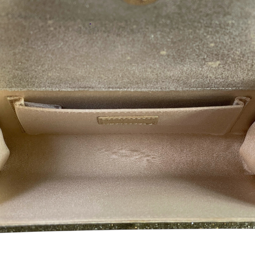 Jimmy Choo Candy Clutch Bag Acrylic Silver Glitter