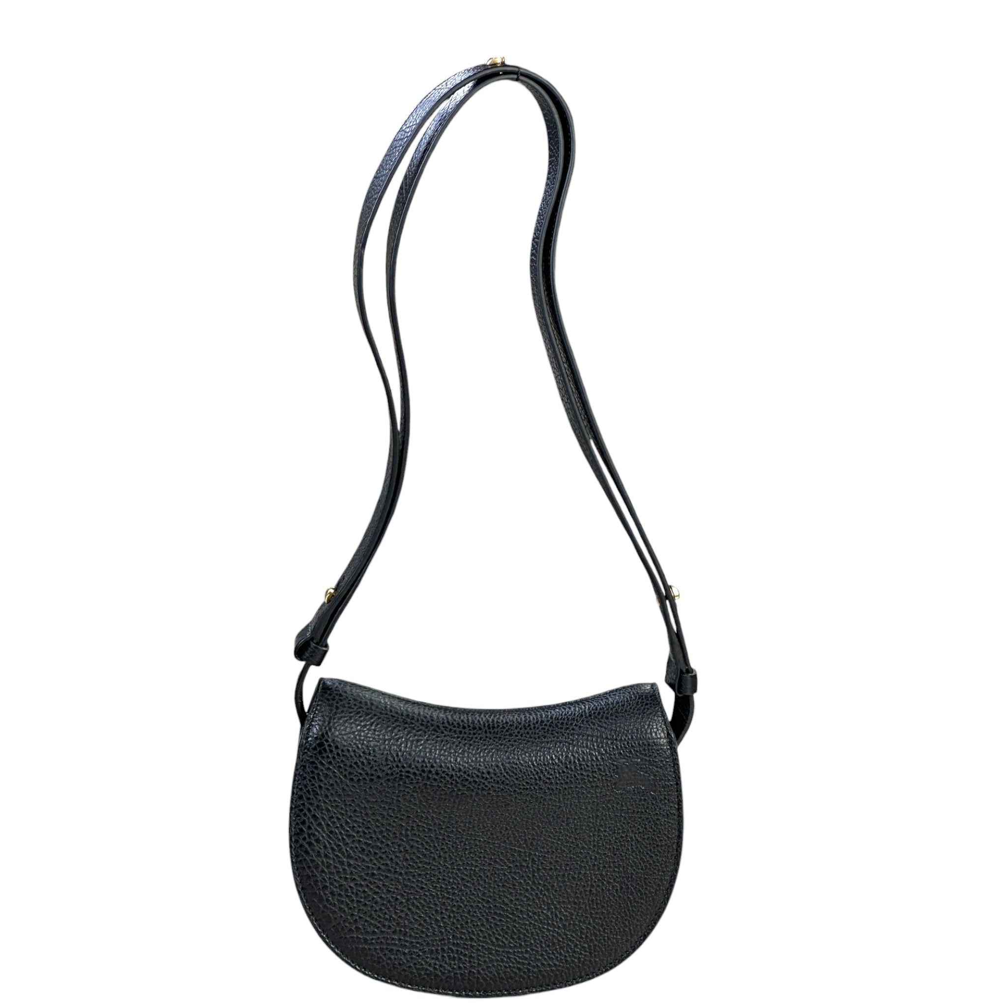 Burberry Rocking Horse Shoulder Bag Small Black Leather