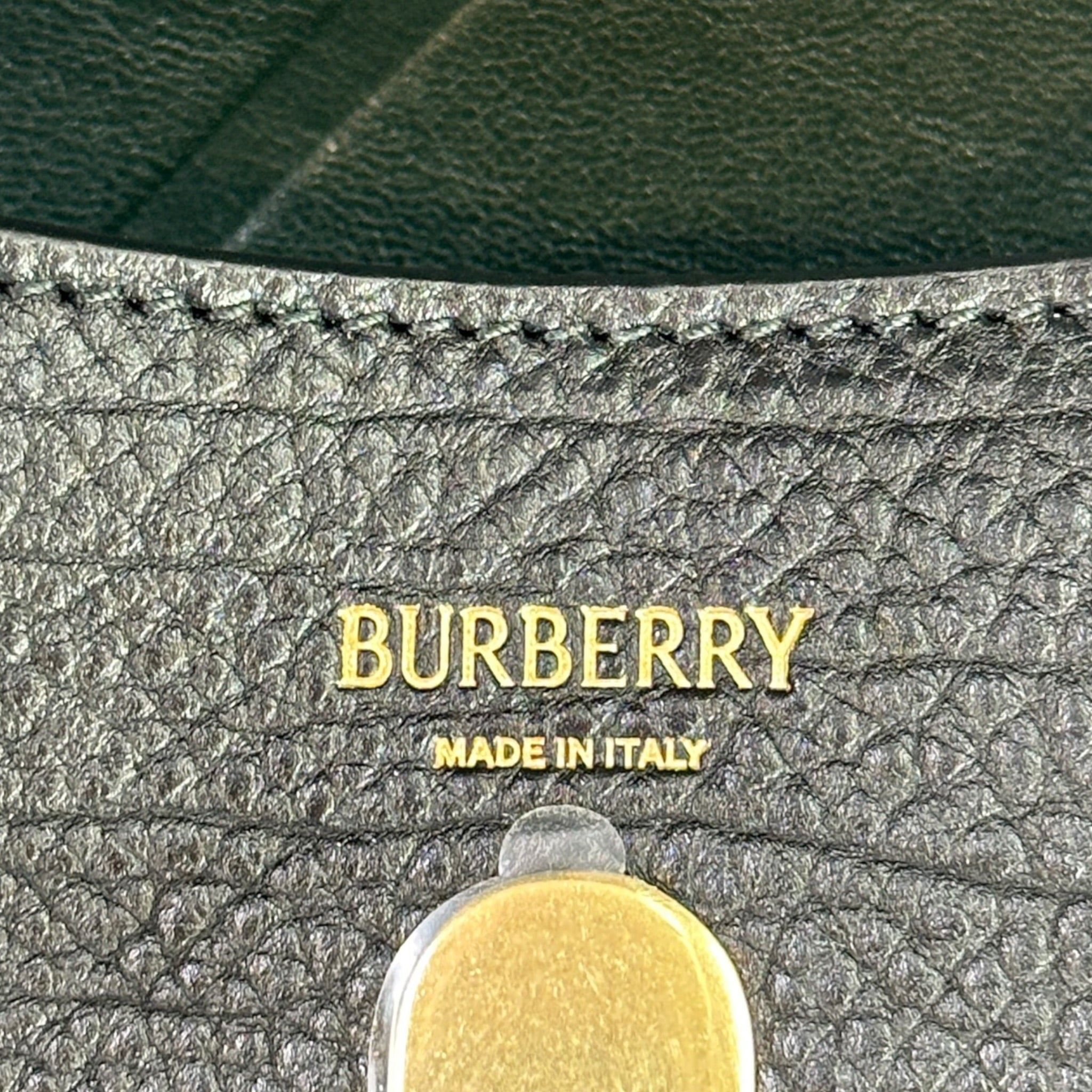 Burberry Rocking Horse Shoulder Bag Small Black Leather