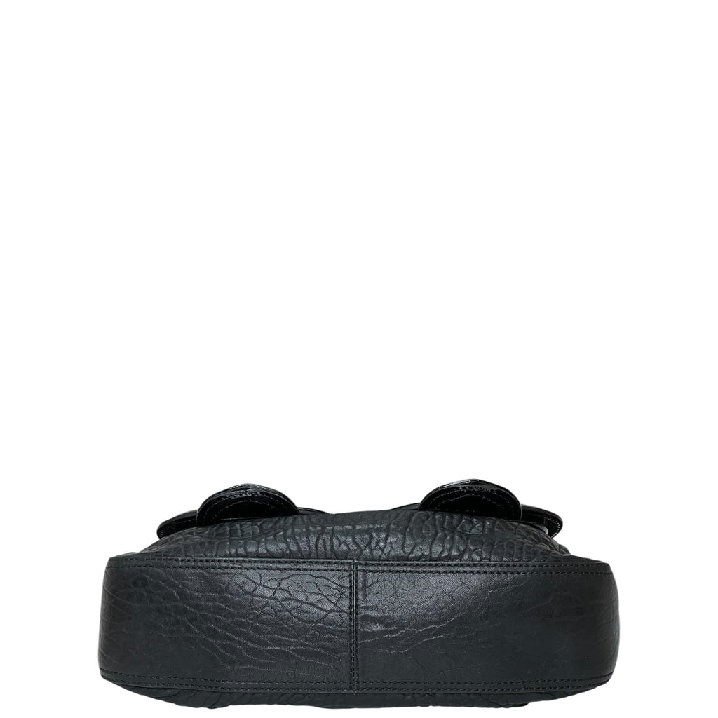 Fendi B Shoulder Bag Black Leather