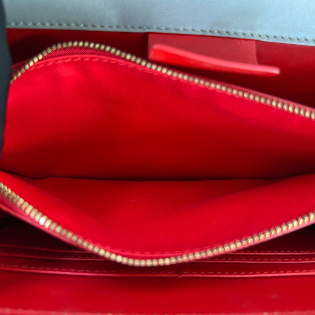 Christian Louboutin Elisa Shoulder Bag Small Grey Calfskin