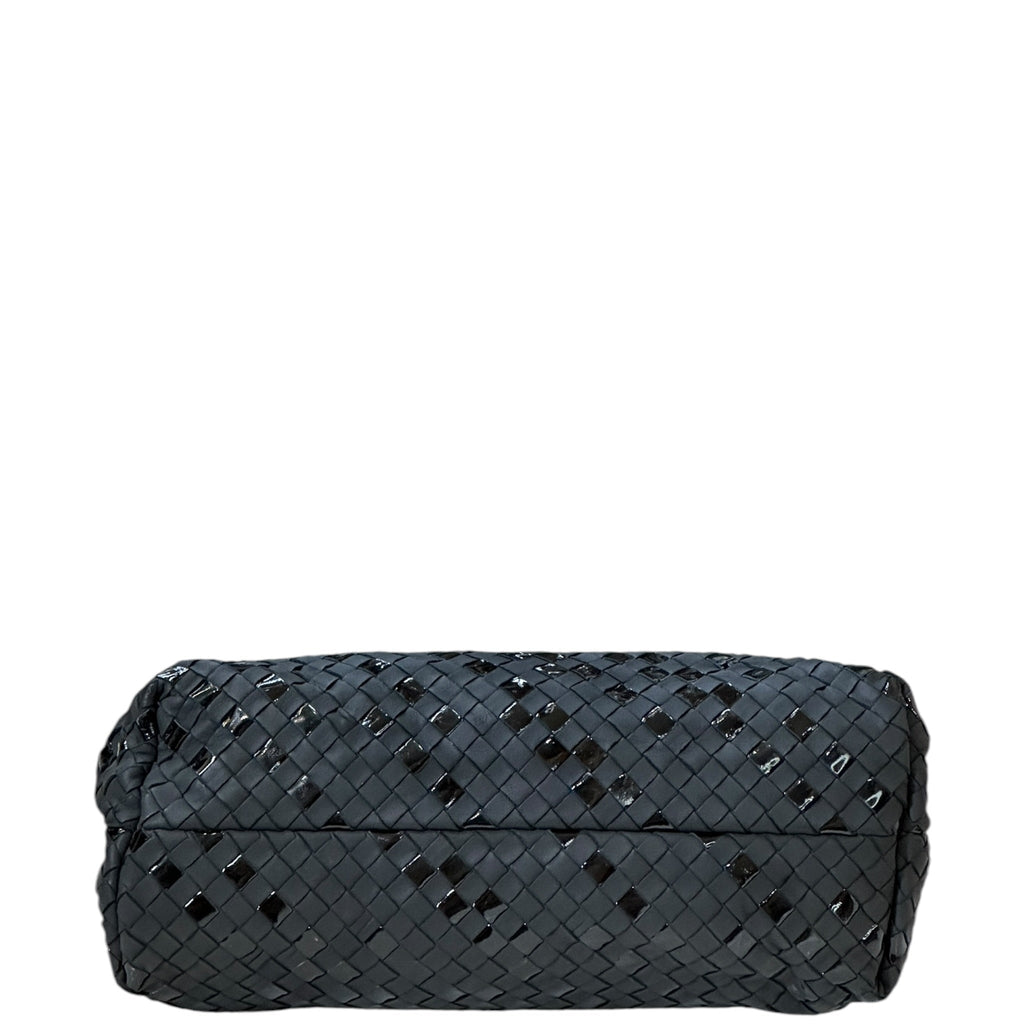 Bottega Veneta Intrecciato Chain Tote Black Leather
