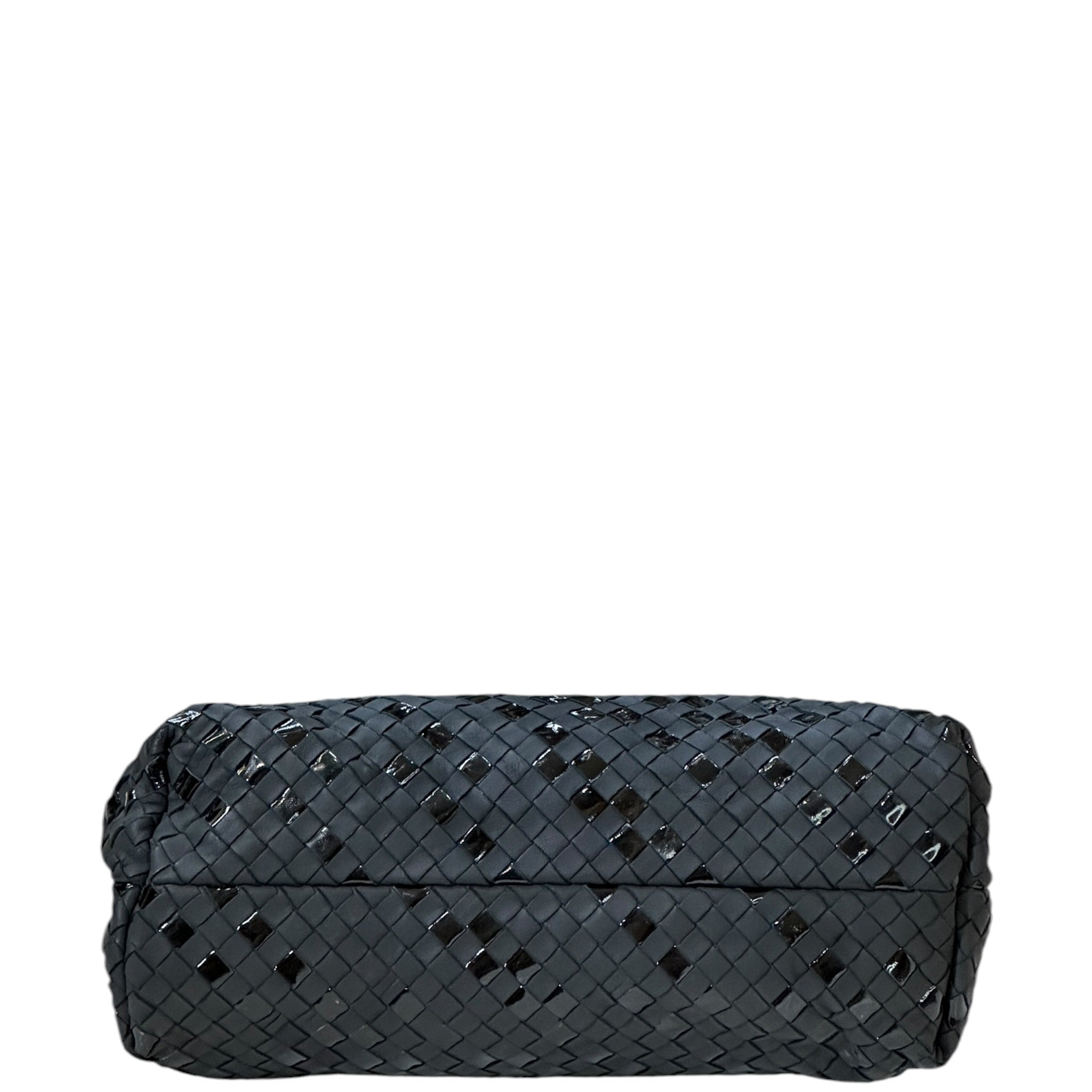 Bottega Veneta Intrecciato Chain Tote Black Leather