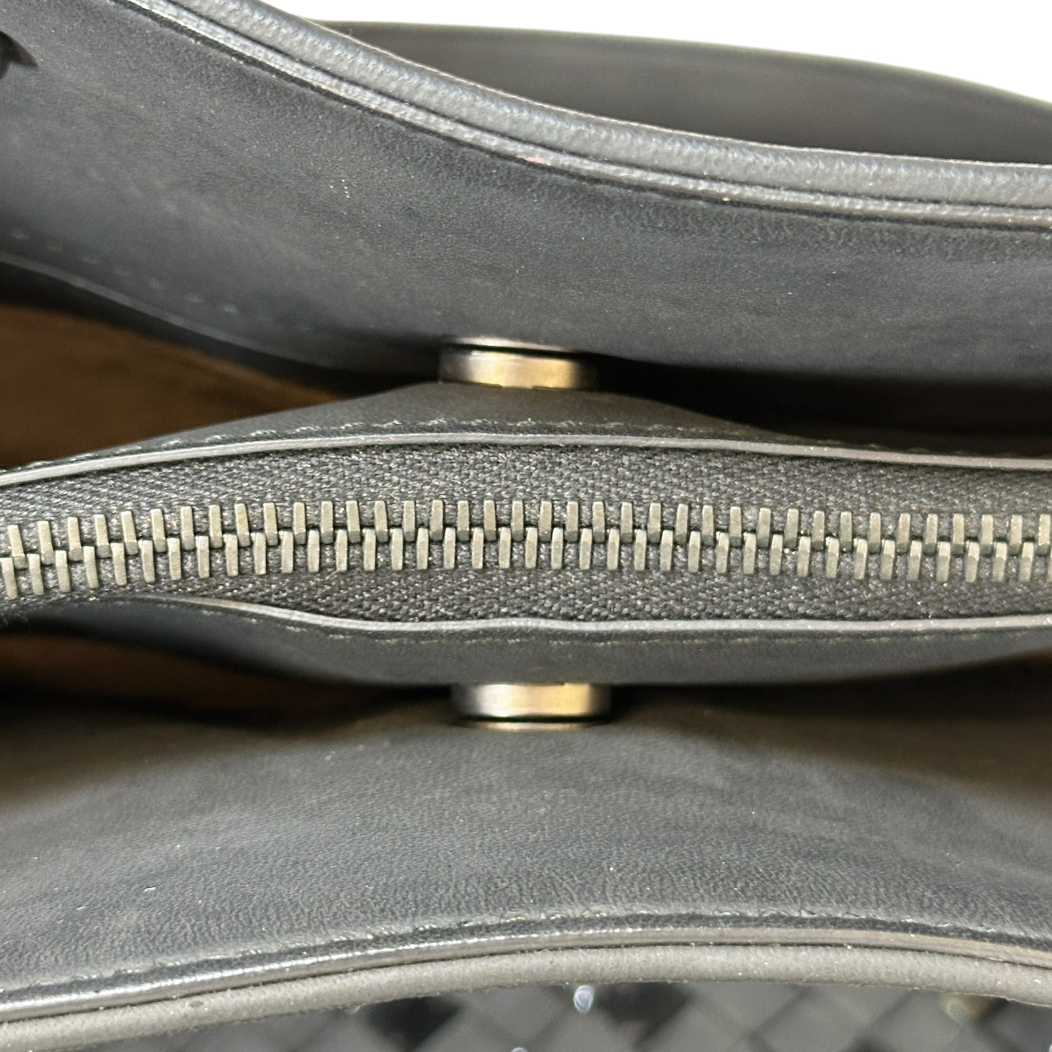 Bottega Veneta Intrecciato Chain Tote Black Leather