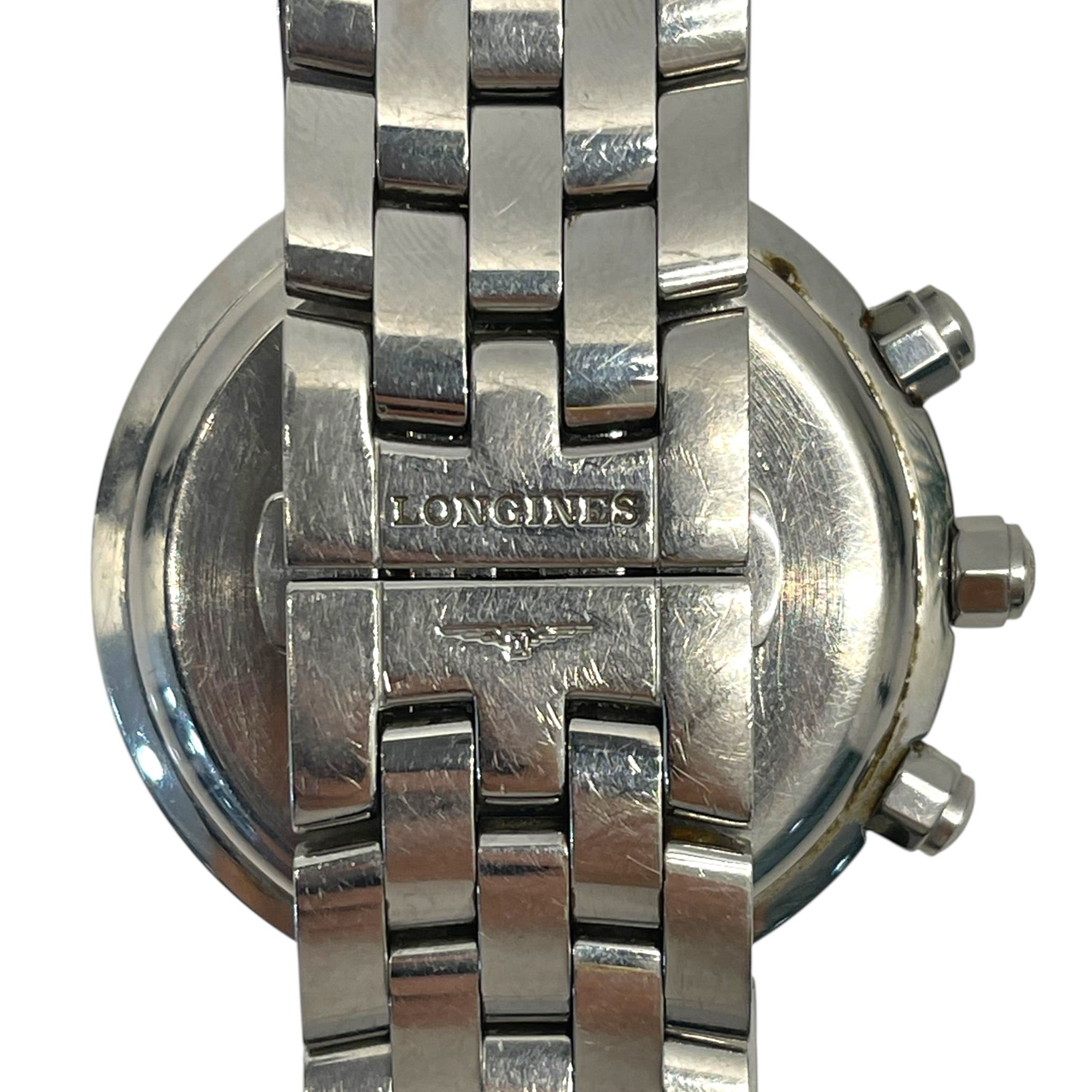 Longines DolceVita Watch Chronograph Stainless Steel White Dial