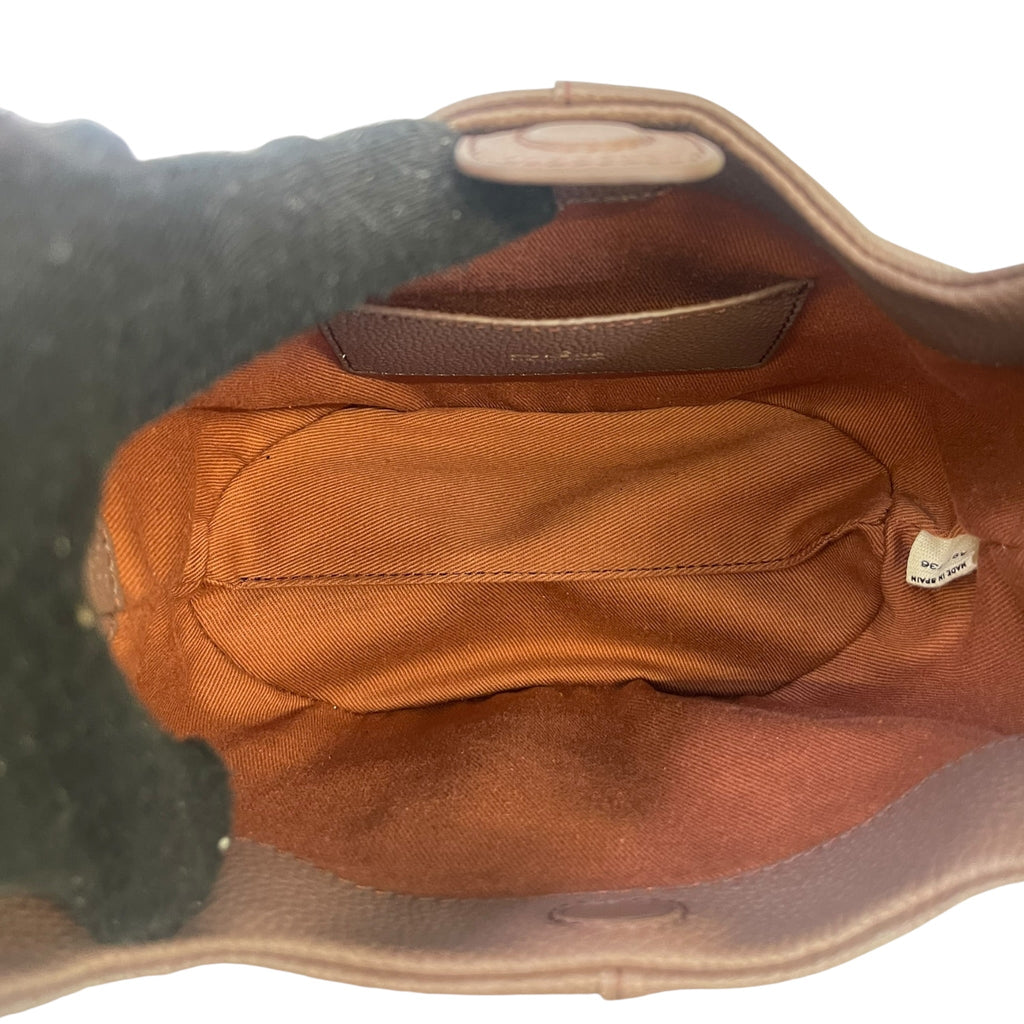 Polène Béri Textured Sandalwood Calf Leather