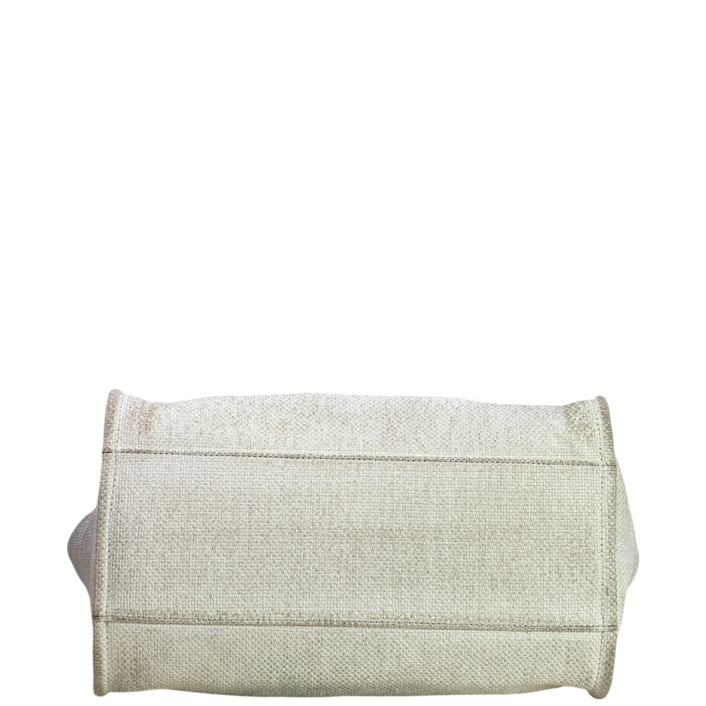 Chanel Deauville Shopper Tote White Canvas