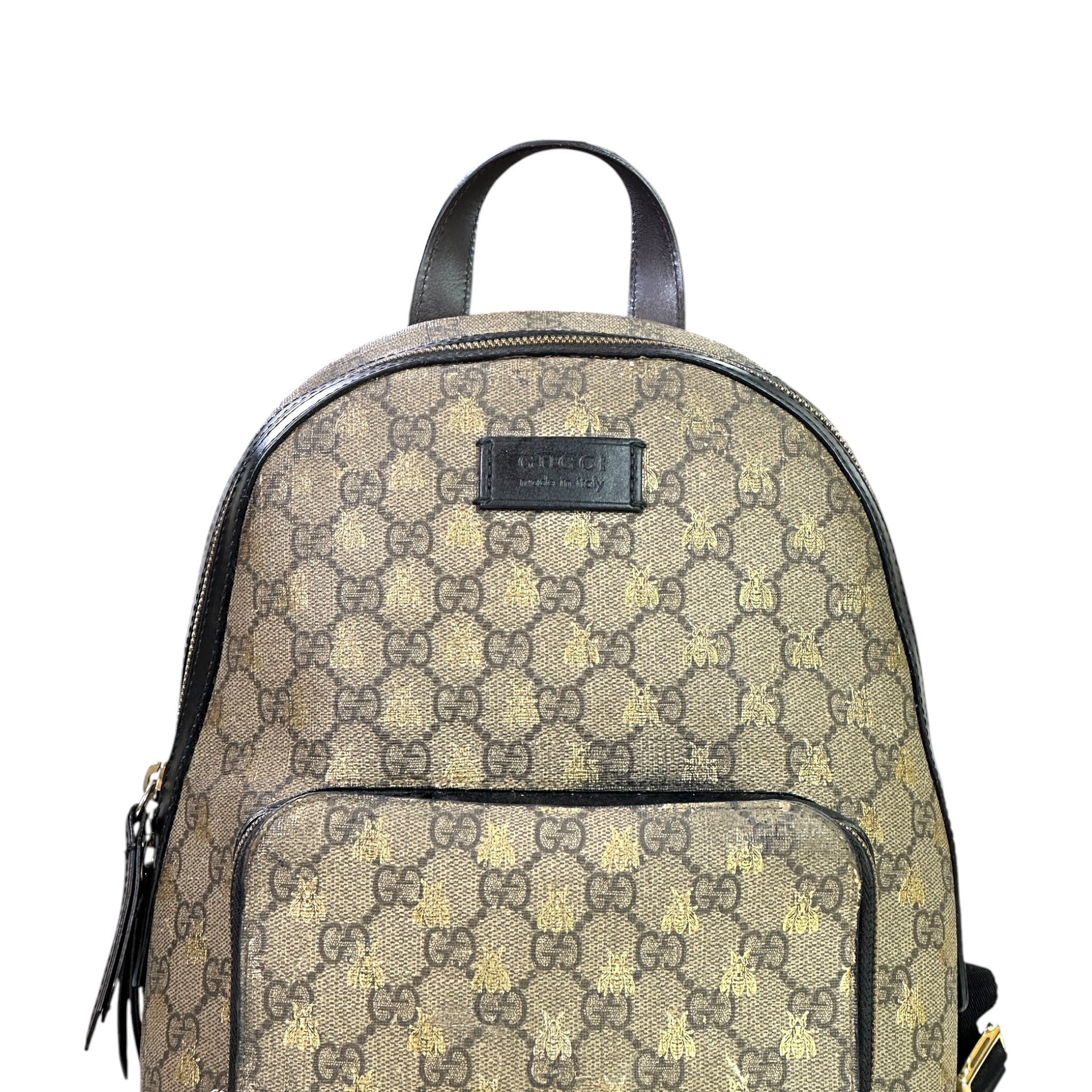 Gucci Bees Backpack Small GG Supreme Canvas