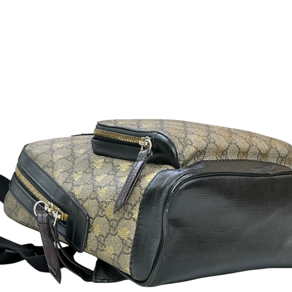 Gucci Bees Backpack Small GG Supreme Canvas