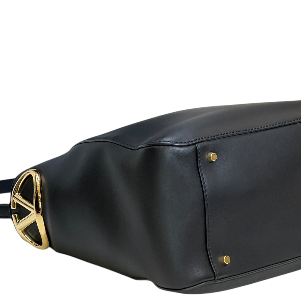 Valentino Garavani VLogo Side Bucket Bag Black Nappa Leather