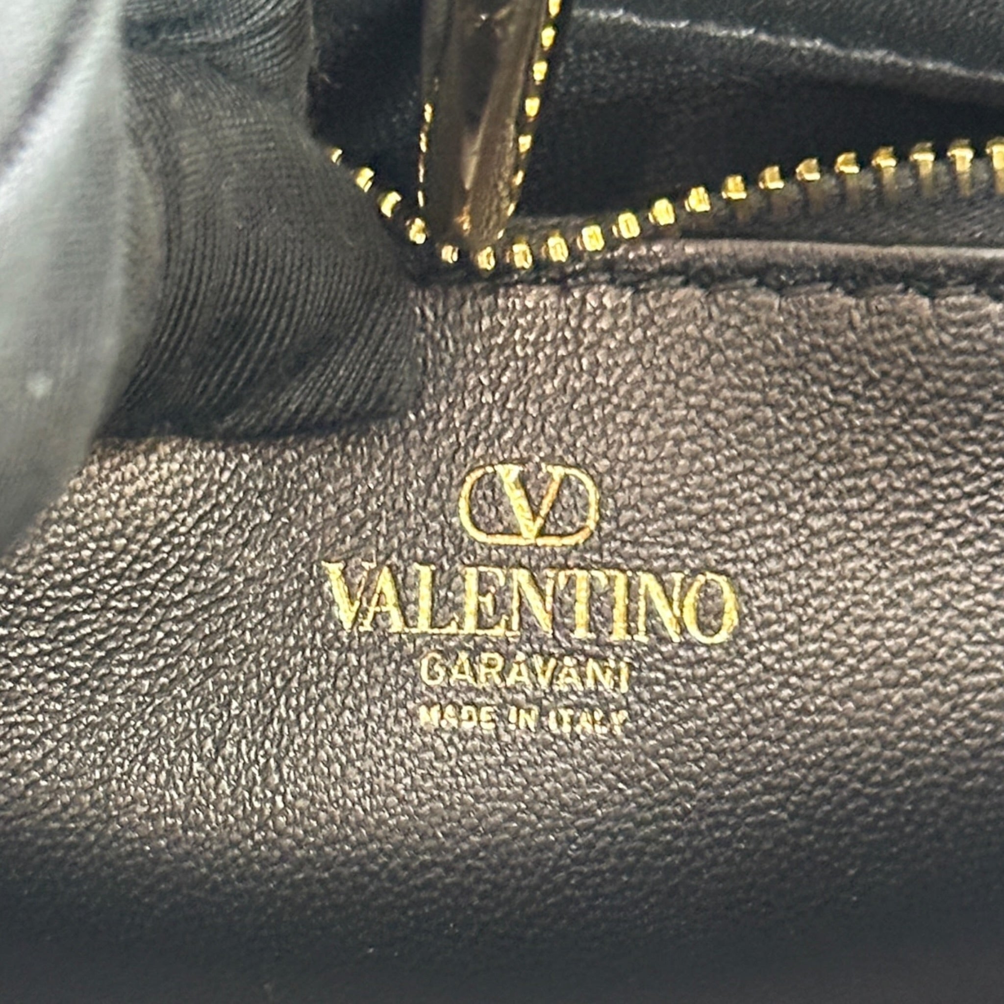 Valentino Garavani VLogo Side Bucket Bag Black Nappa Leather