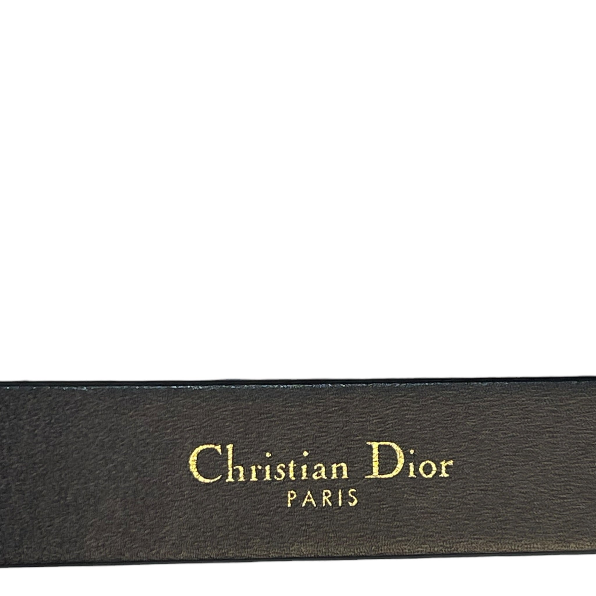 Dior Saddle CD Belt Black Calfskin 75cm