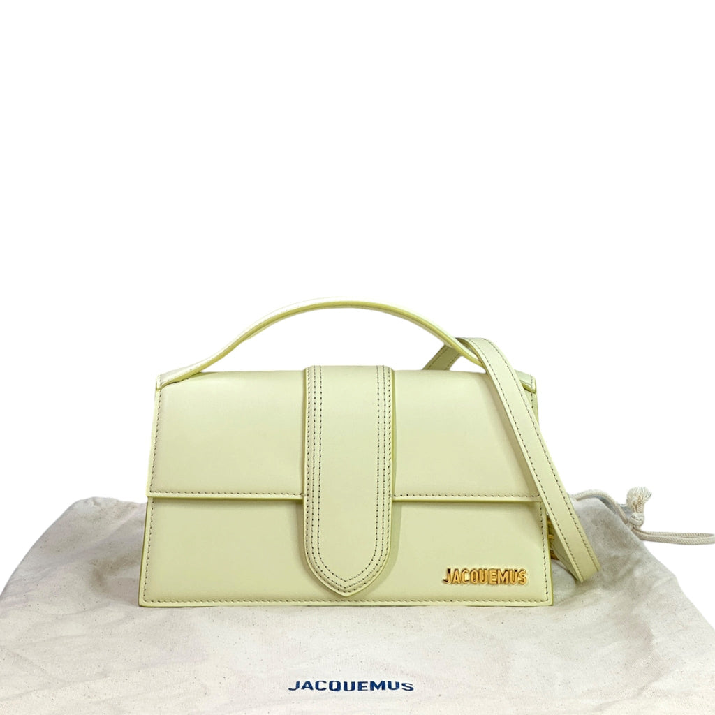 Jacquemus The Large Bambino Bag Light Yellow Leather