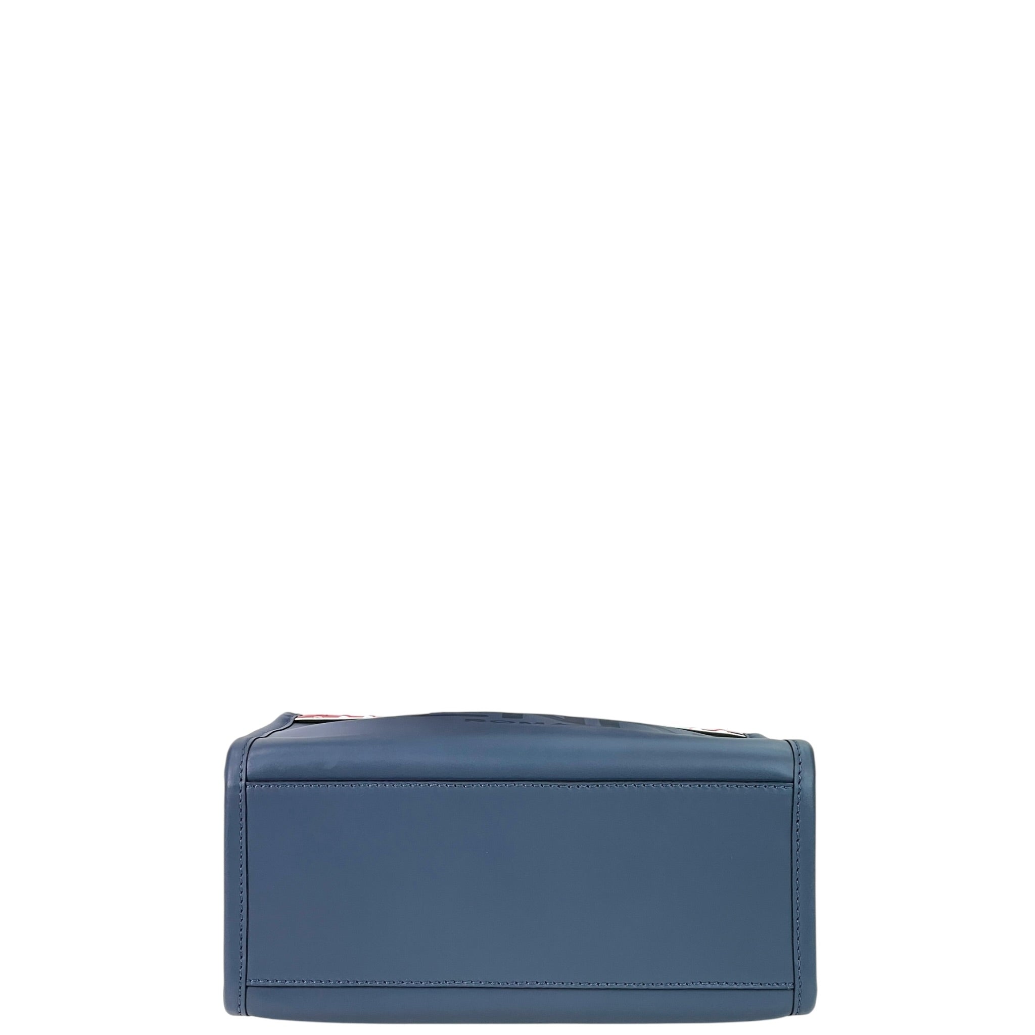 Fendi Roma Sunshine Tote Blue Leather