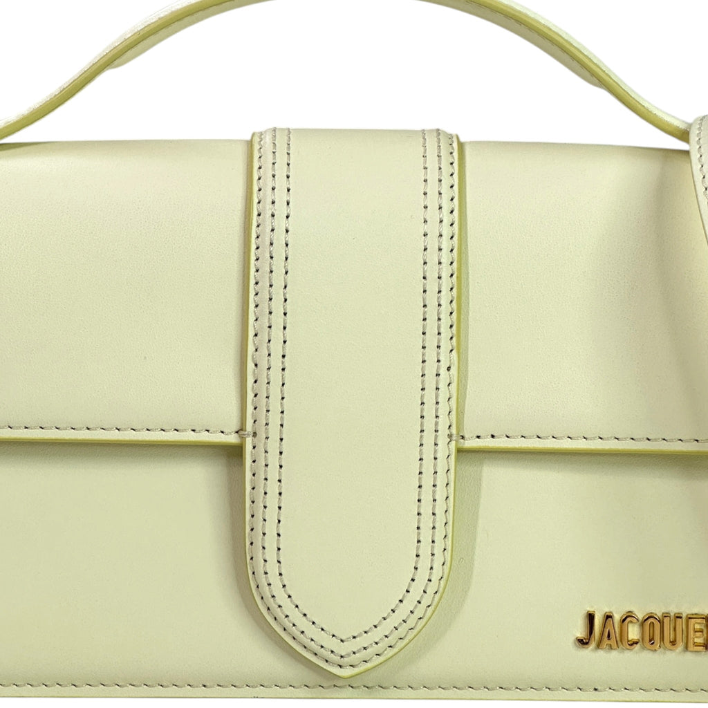 Jacquemus The Large Bambino Bag Light Yellow Leather