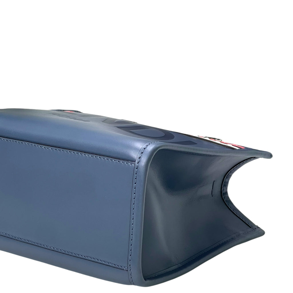 Fendi Roma Sunshine Tote Blue Leather
