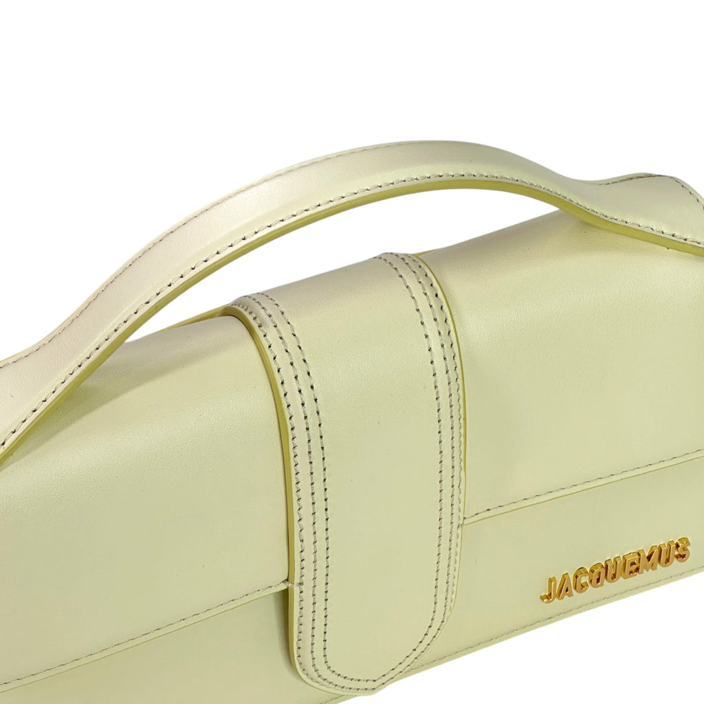Jacquemus The Large Bambino Bag Light Yellow Leather