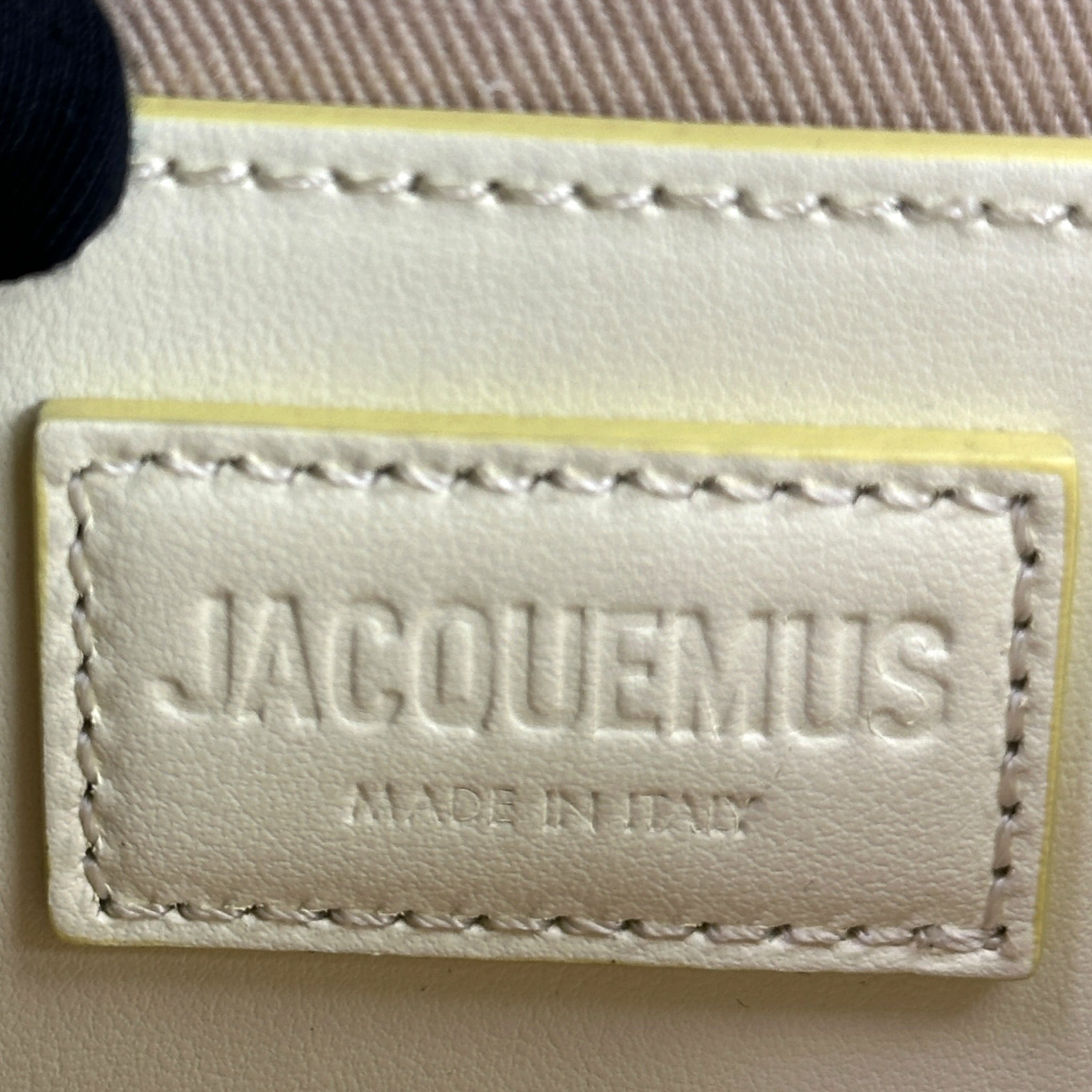 Jacquemus The Large Bambino Bag Light Yellow Leather