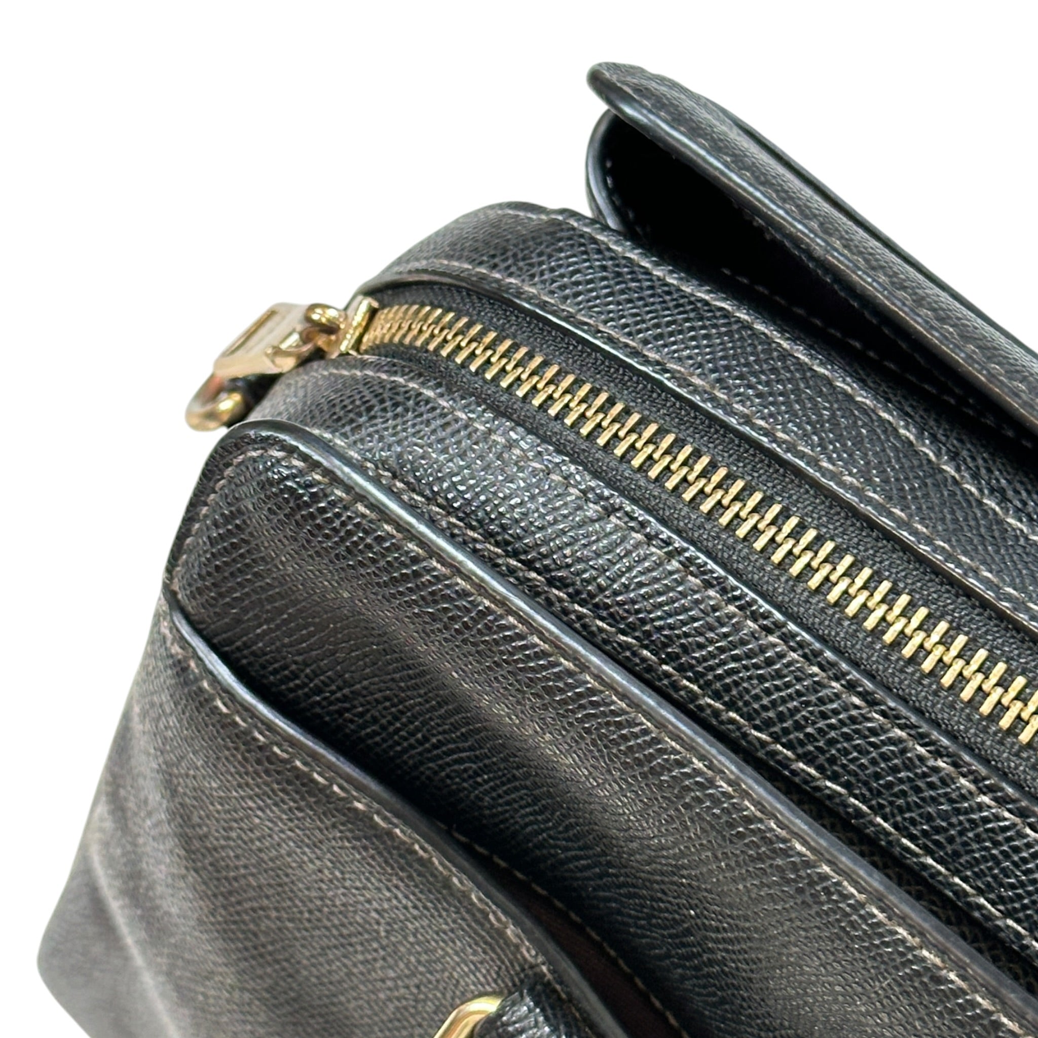Coach Darcie Carryall Satchel Black Leather