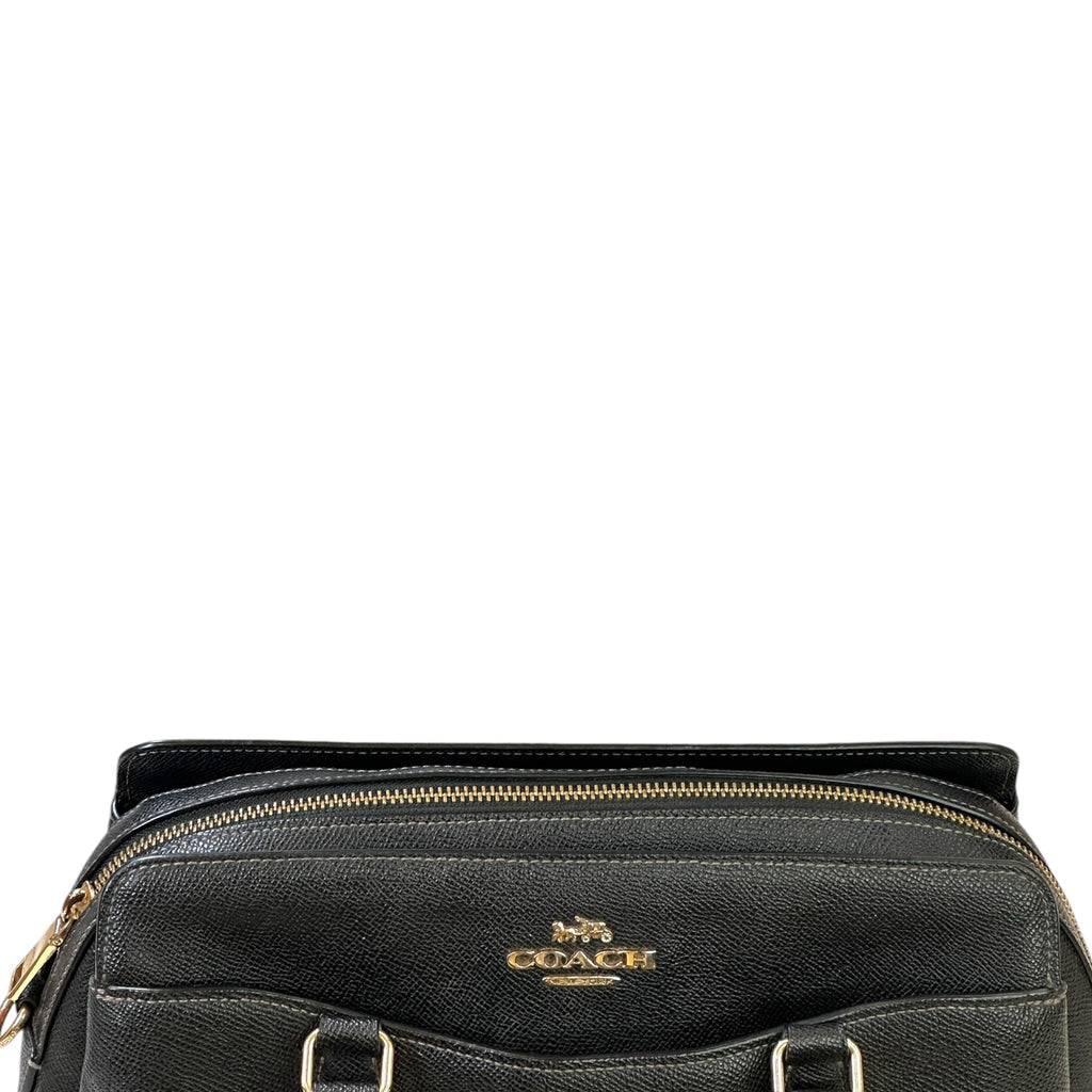Coach Darcie Carryall Satchel Black Leather