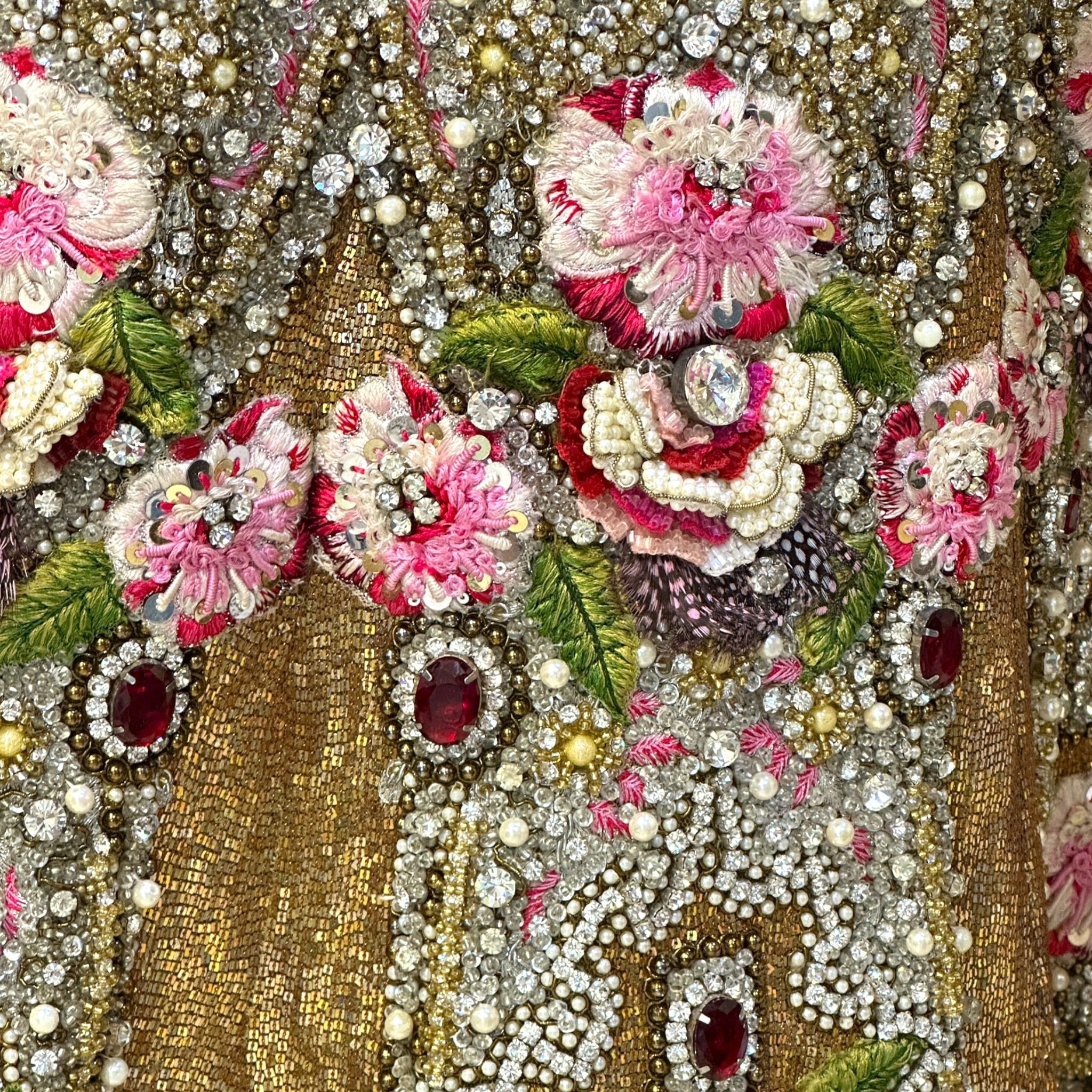 Falguni Shane Peacock Lehenga Set Georgette Floral Embroidery Size S