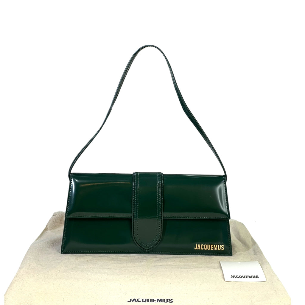 Jacquemus The Long Bambino Bag Dark Green Leather