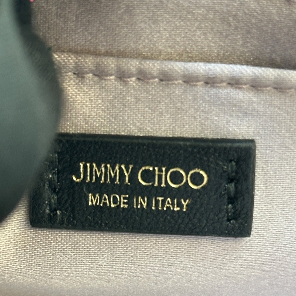 Jimmy Choo London Chain Crossbody Bag Black Sequin
