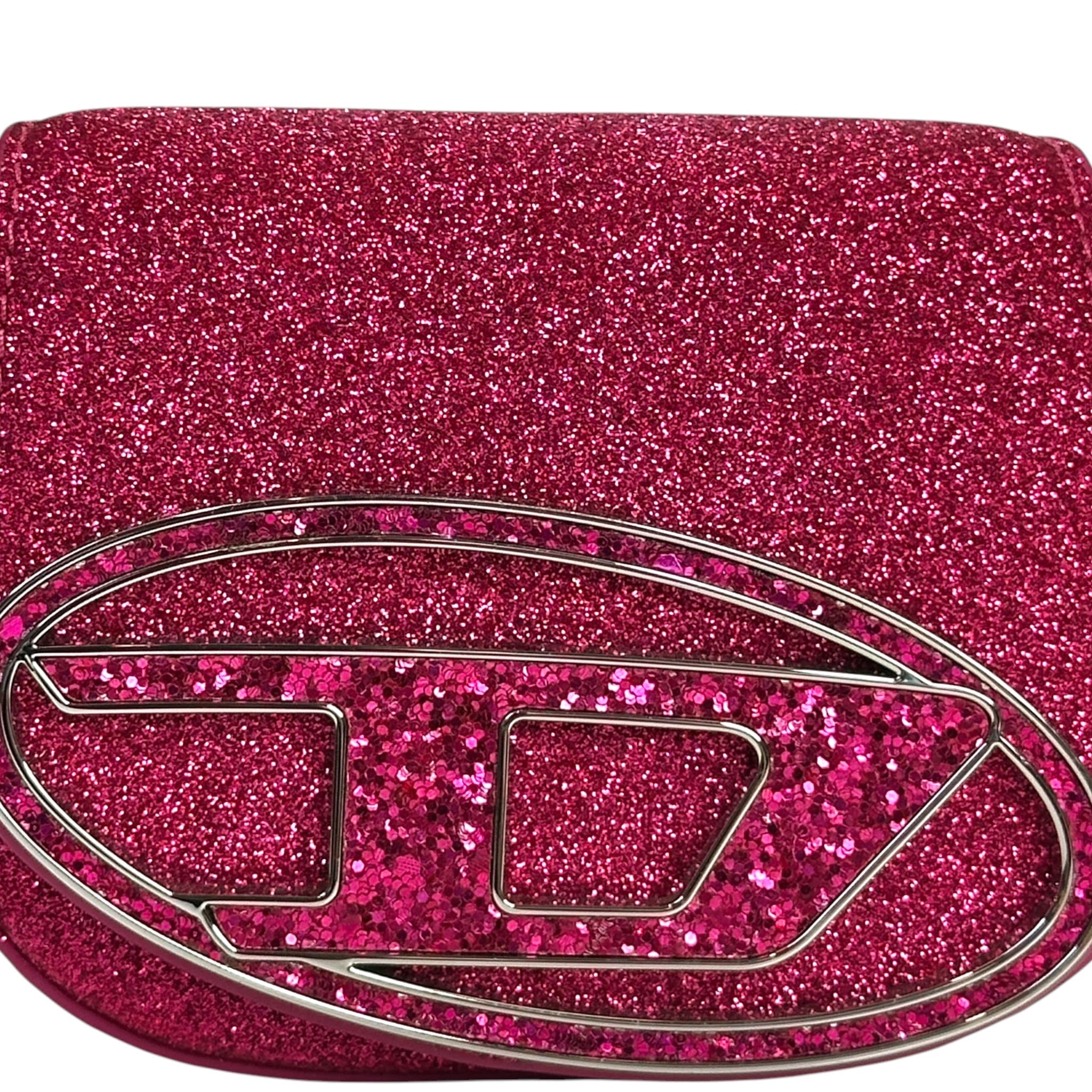 Diesel 1DR-XS-S Mini Bag Pink Glitter Fabric