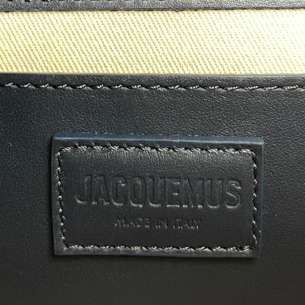 Jacquemus The Large Bambino Bag Navy Blue Leather