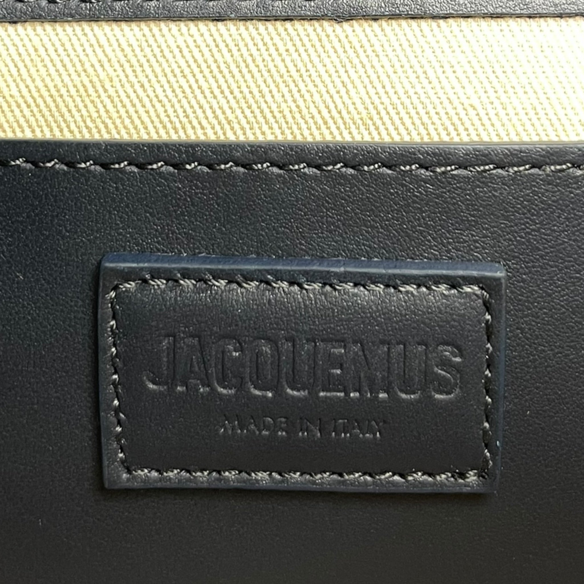 Jacquemus The Large Bambino Bag Navy Blue Leather