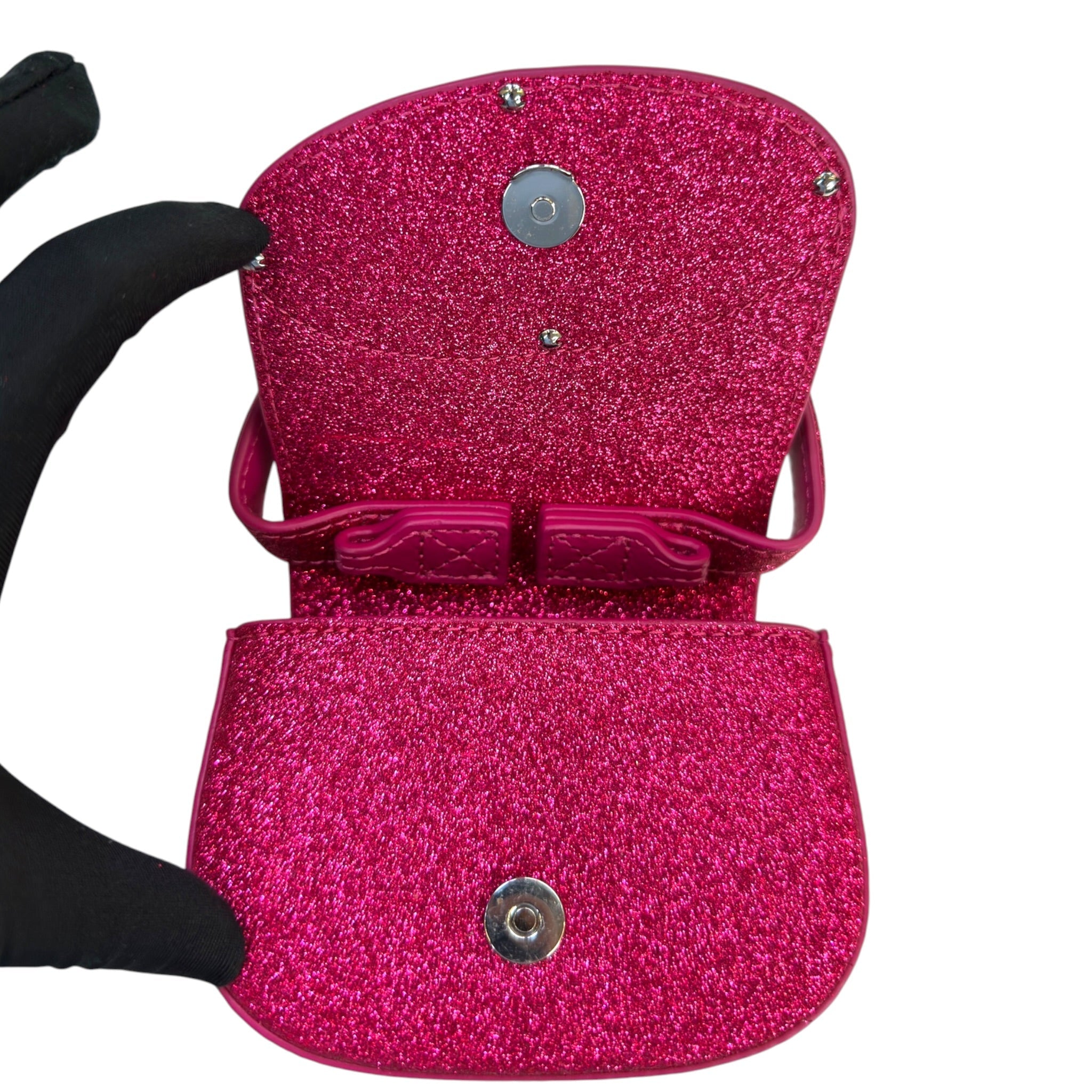 Diesel 1DR-XS-S Mini Bag Pink Glitter Fabric