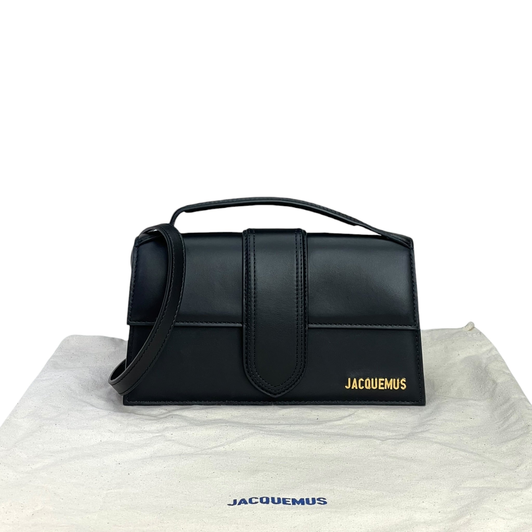 Jacquemus The Large Bambino Bag Black Leather