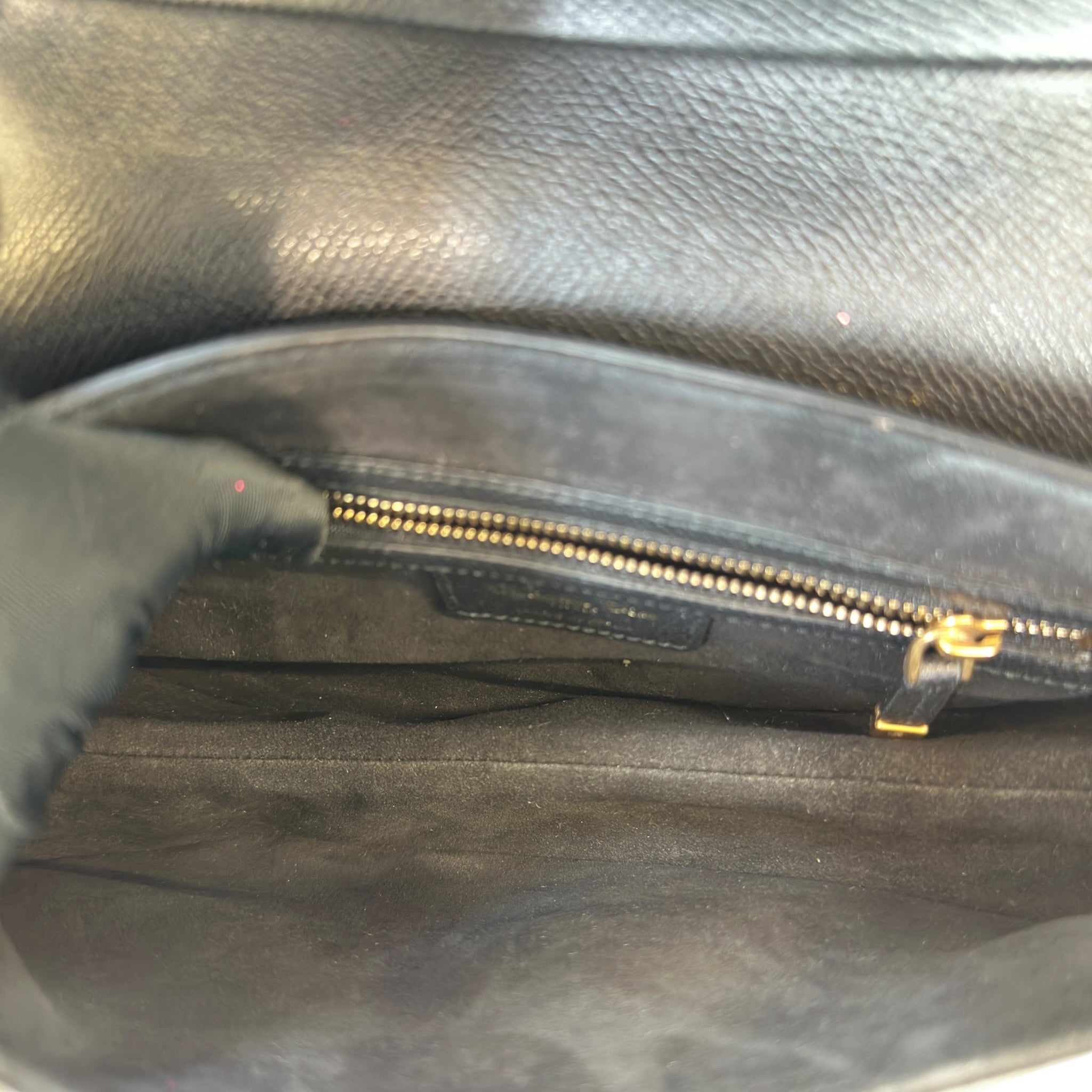 Christian Dior Saddle Bag Black Grained Calfskin