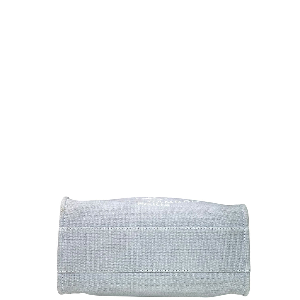 Chanel Deauville Shopper Tote Small Grey Canvas