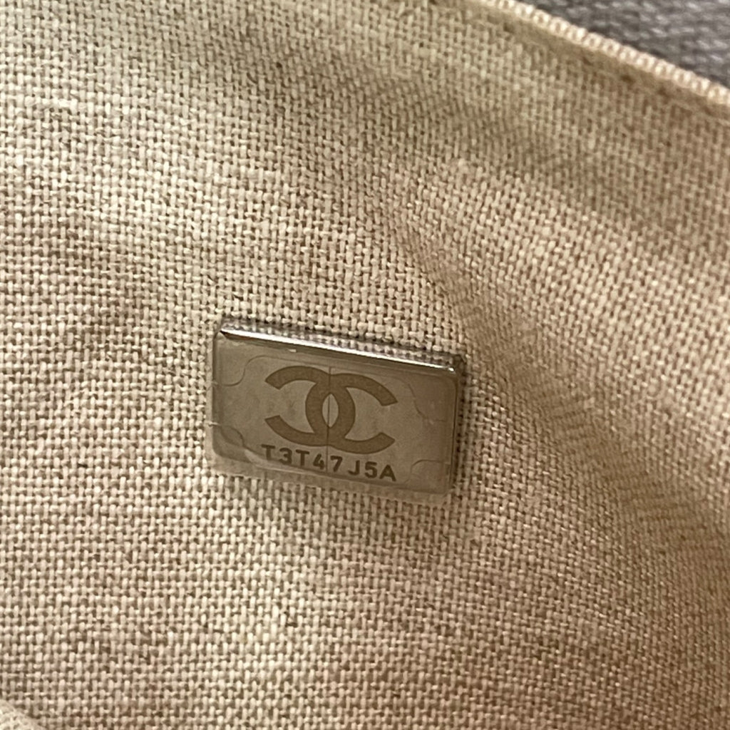 Chanel Deauville Shopper Tote Small Grey Canvas